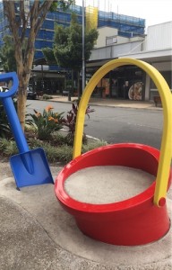 bucket and spade sculpture